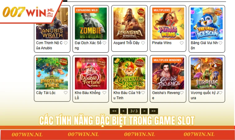 Các tính năng đặc biệt trong game slot