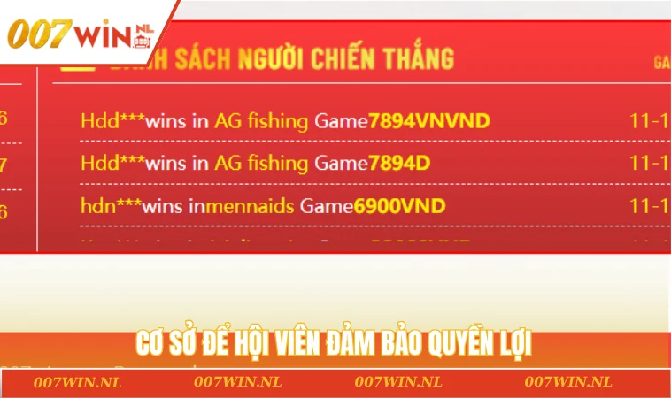 Cơ sở để hội viên đảm bảo quyền lợi sở để hội viên đảm bảo quyền lợi