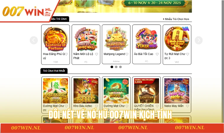Đôi nét về nổ hũ 007WIN kịch tính